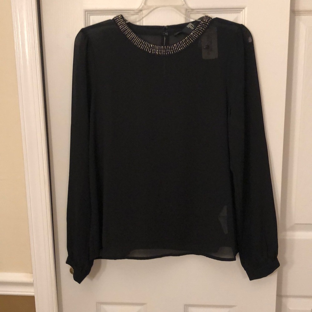 NWT Black Sheer Top Forever 21 Size Medium
